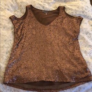 Bronze sequin off should top